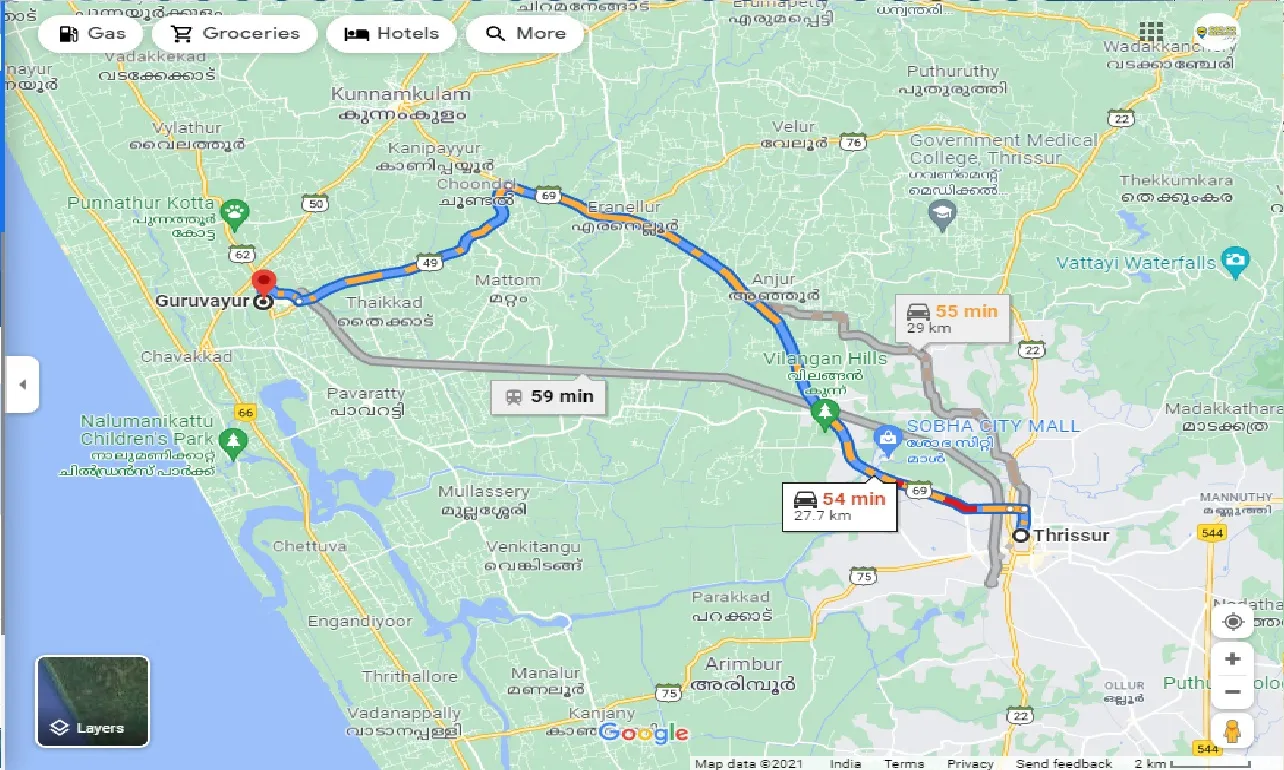 thrissur-to-guruvayur-one-way