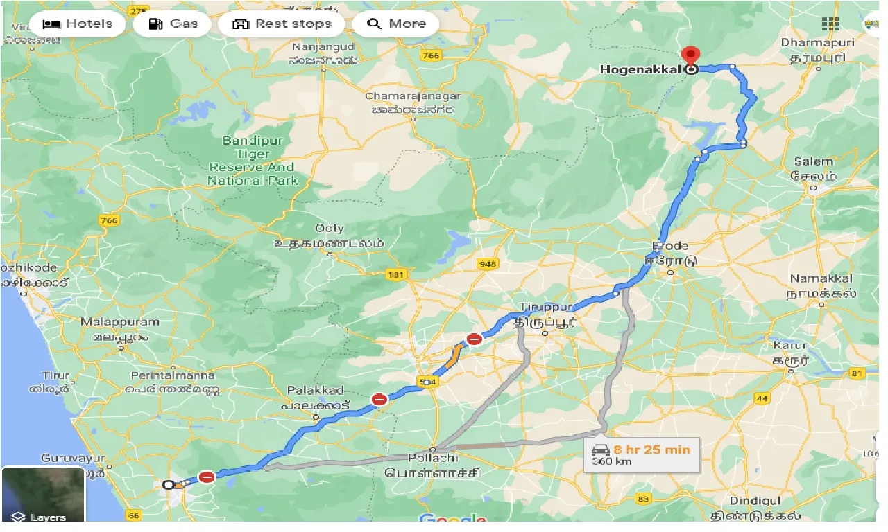 thrissur-to-hogenakkal-taxi
