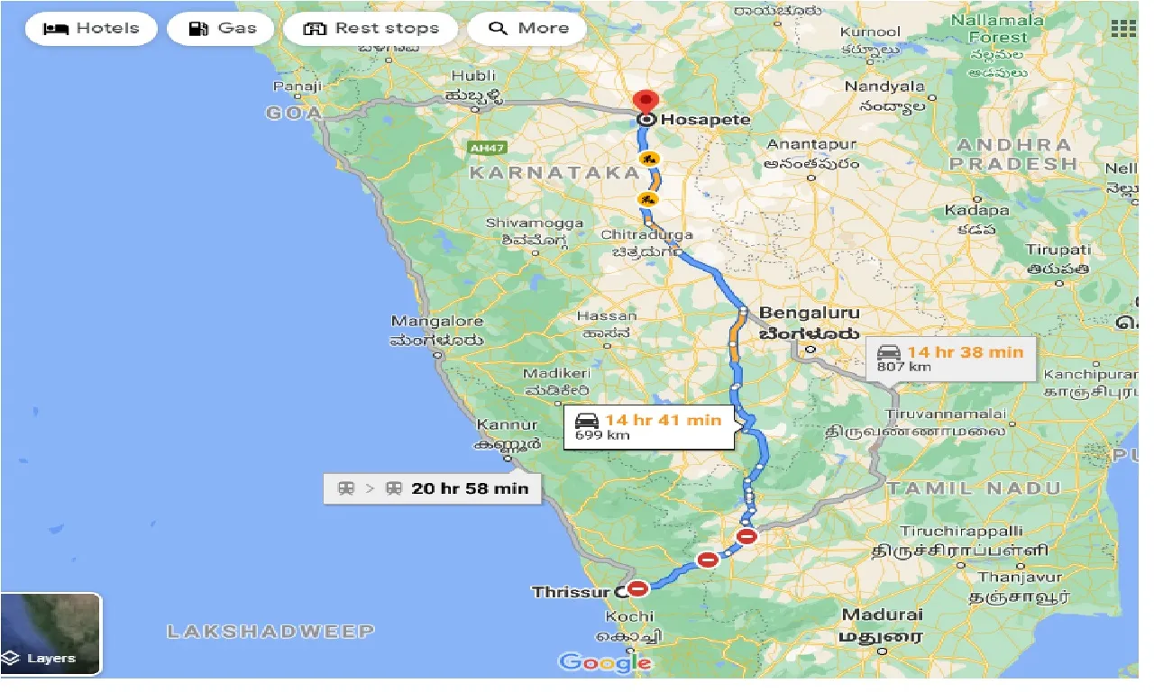 thrissur-to-hosapete-taxi