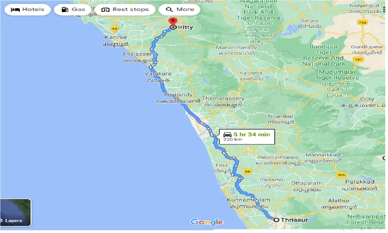 thrissur-to-iritty-one-way