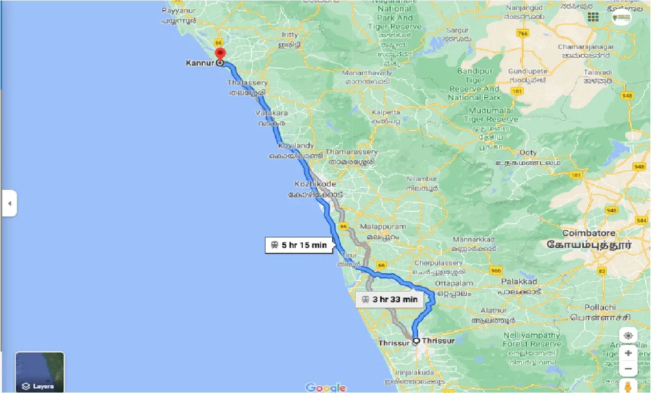 thrissur-to-kannur-one-way