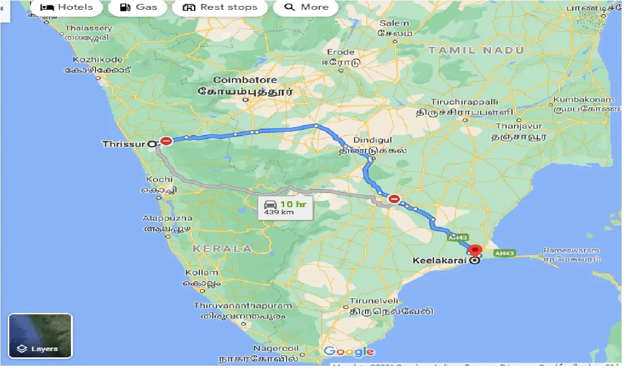 thrissur-to-keelakarai-one-way