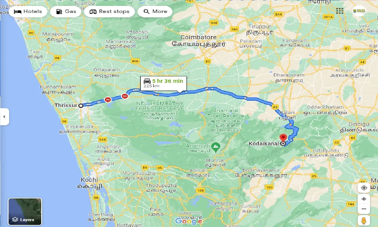thrissur-to-kodaikanal-one-way