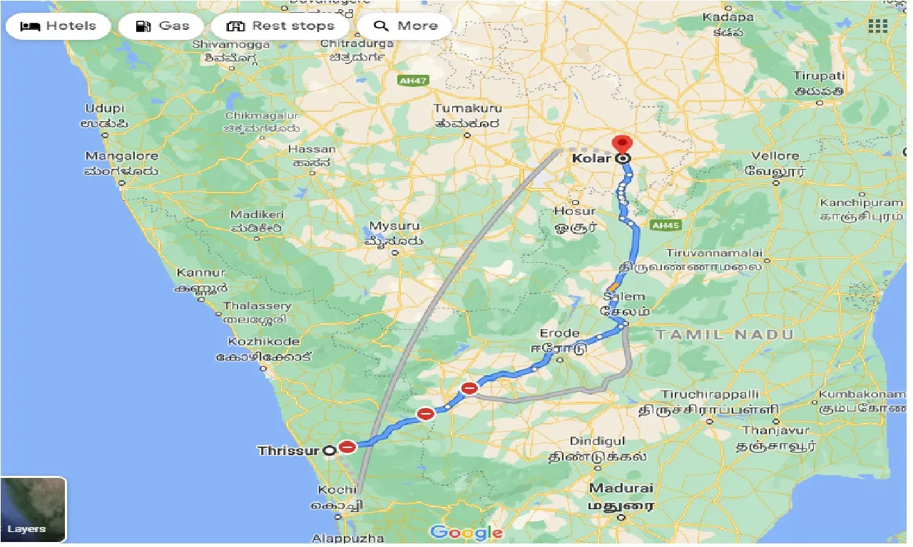 thrissur-to-kolar-one-way