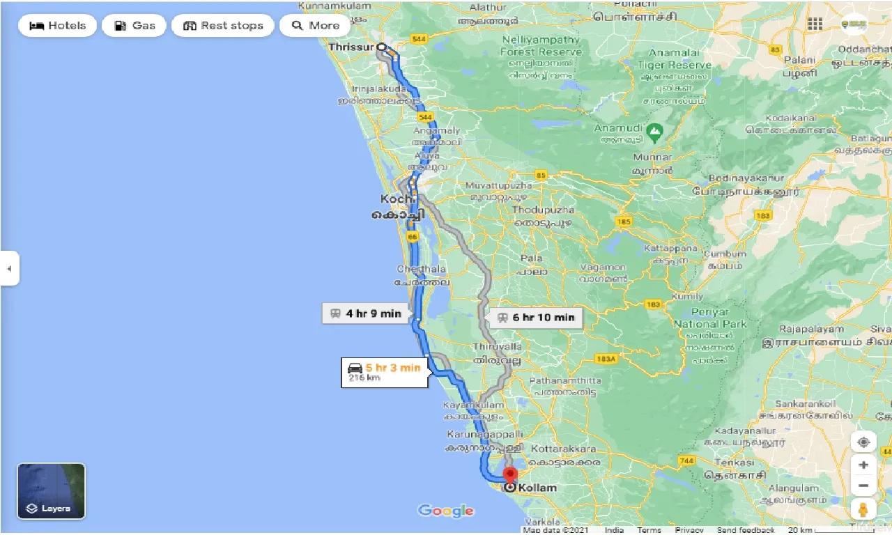 thrissur-to-kollam-round-trip
