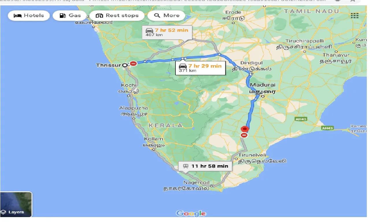 thrissur-to-kovilpatti-taxi