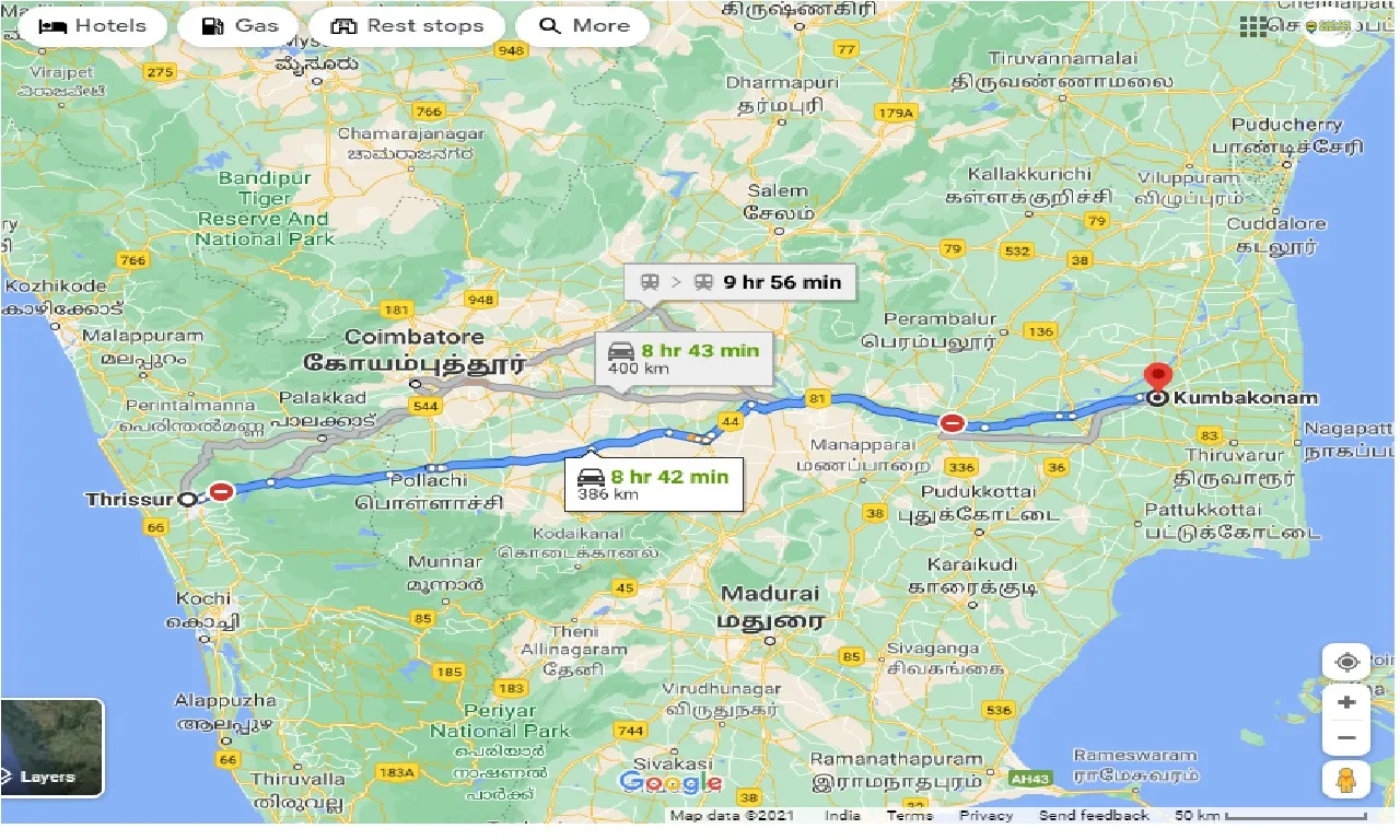 thrissur-to-kumbakonam-one-way