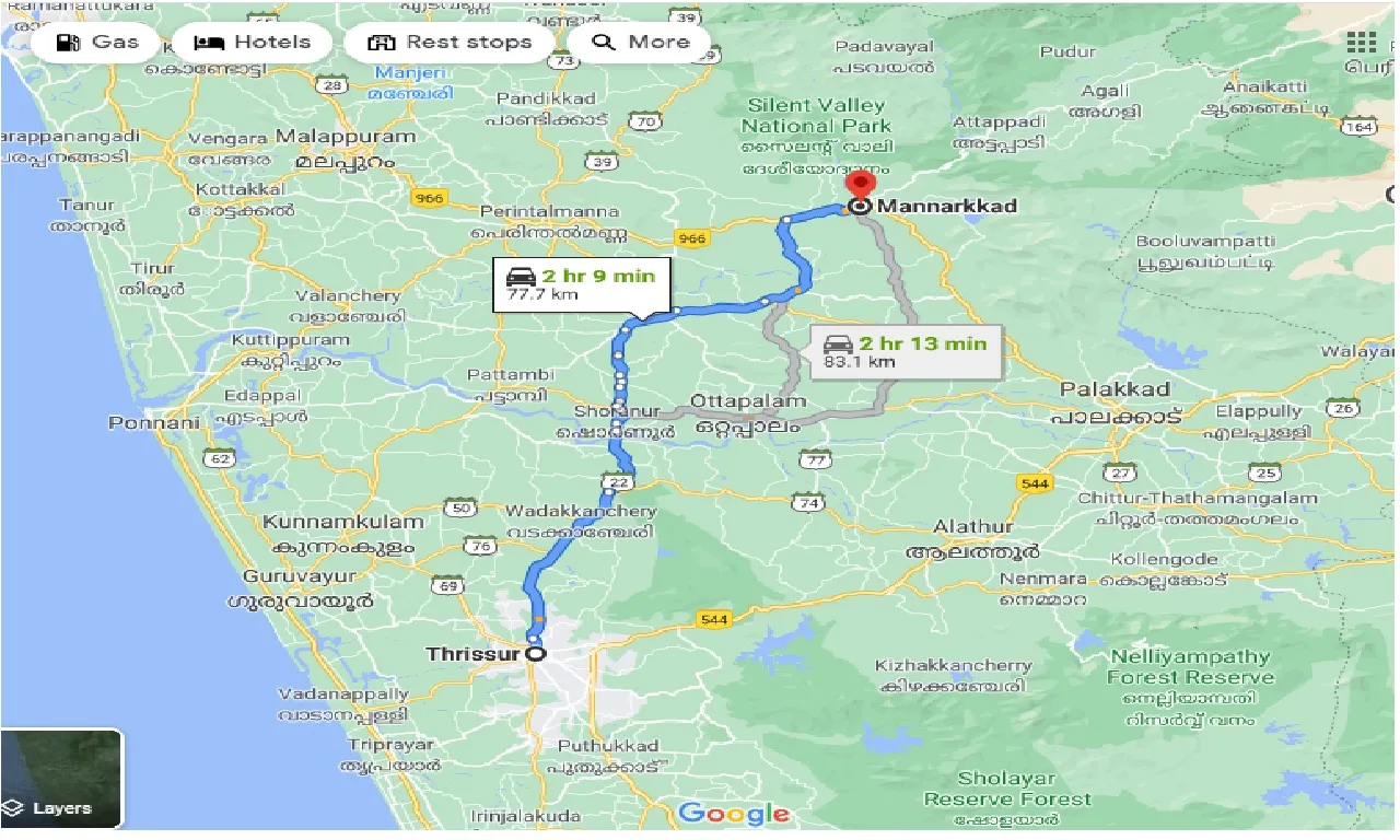 thrissur-to-mannarkkad-one-way