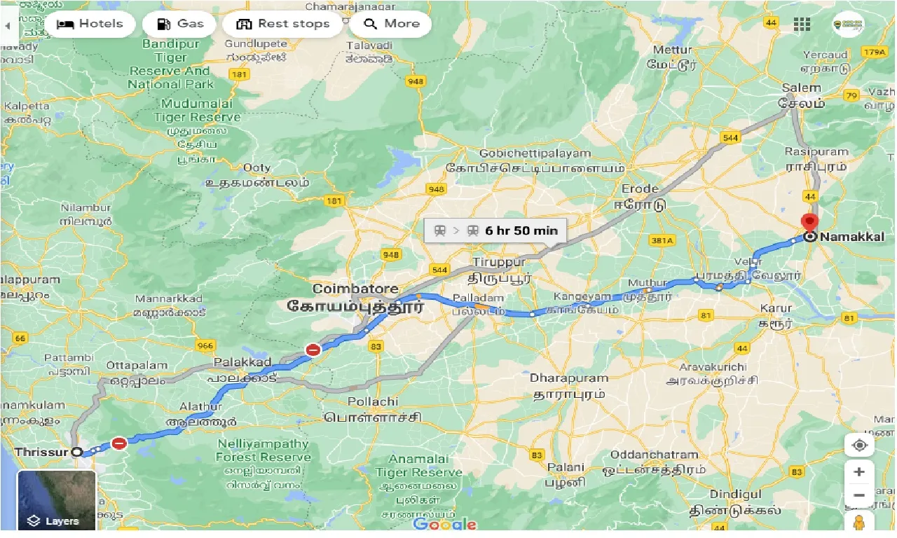 thrissur-to-namakkal-taxi