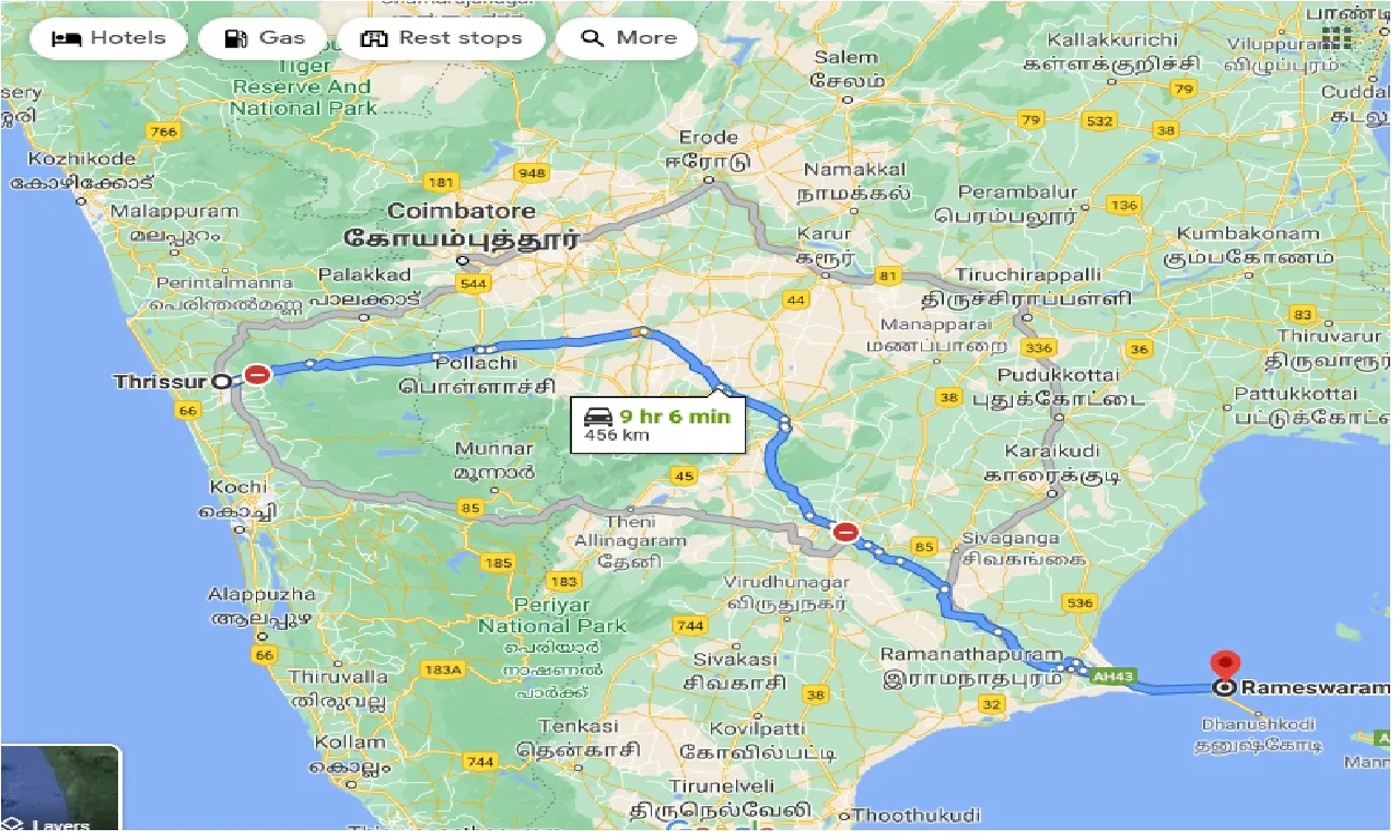thrissur-to-rameswaram-taxi