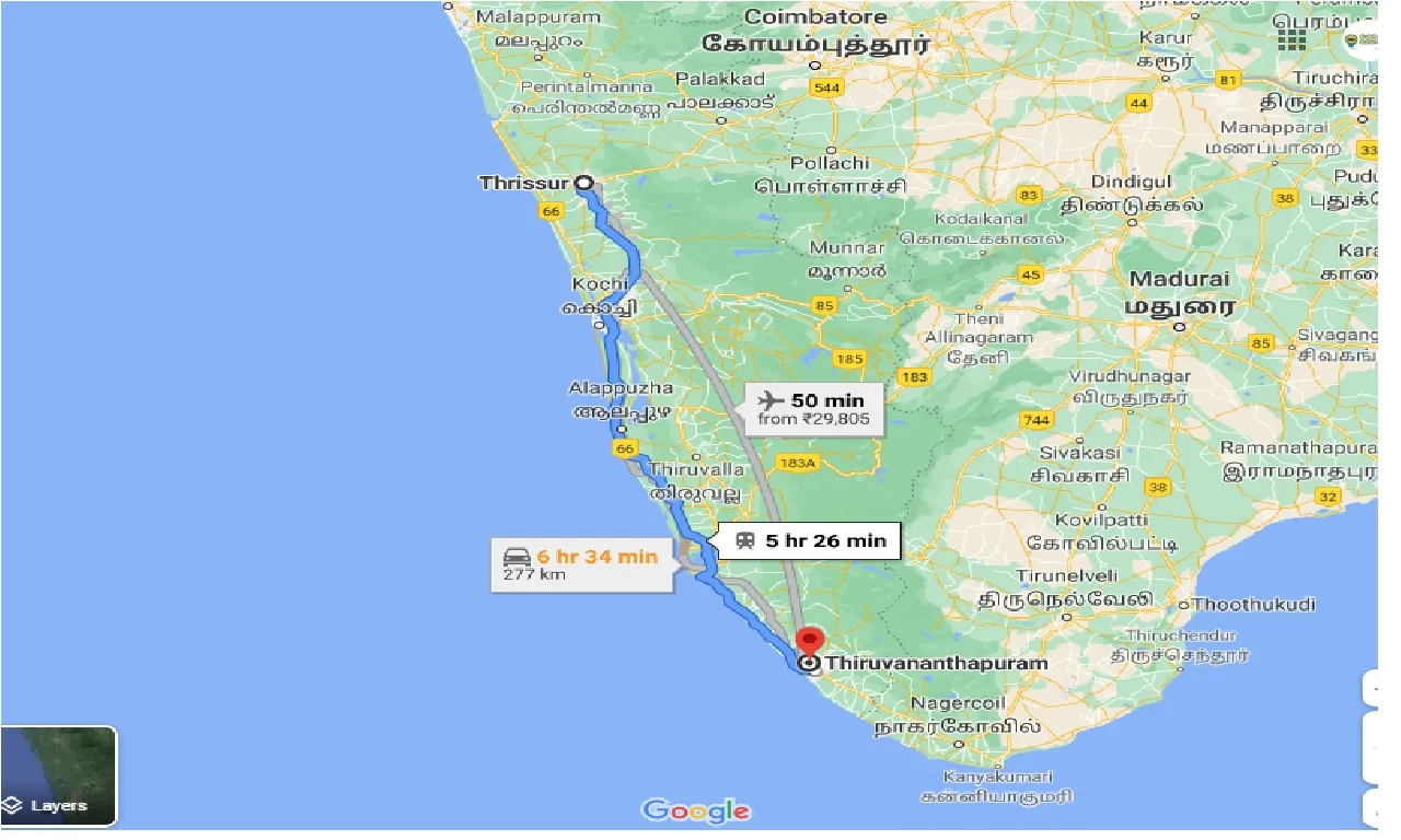 thrissur-to-thiruvananthapuram-one-way