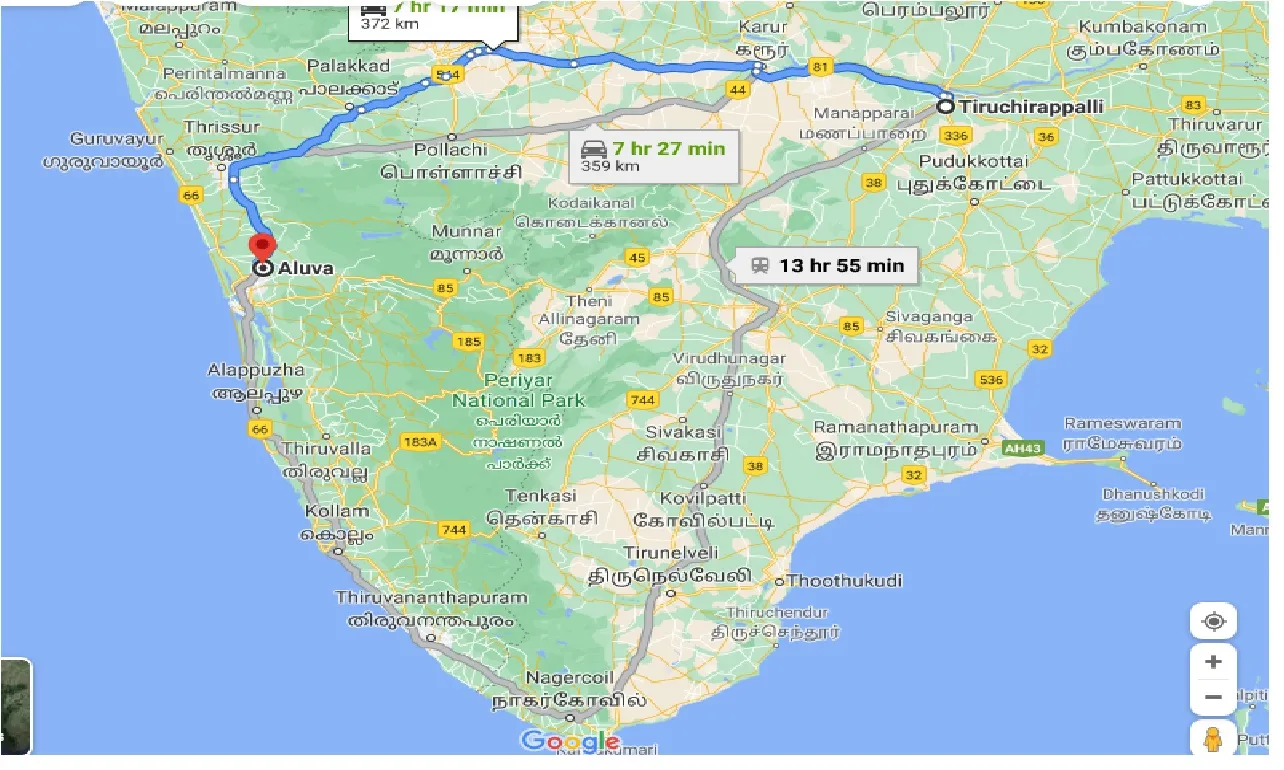 tiruchirappalli-to-aluva-taxi