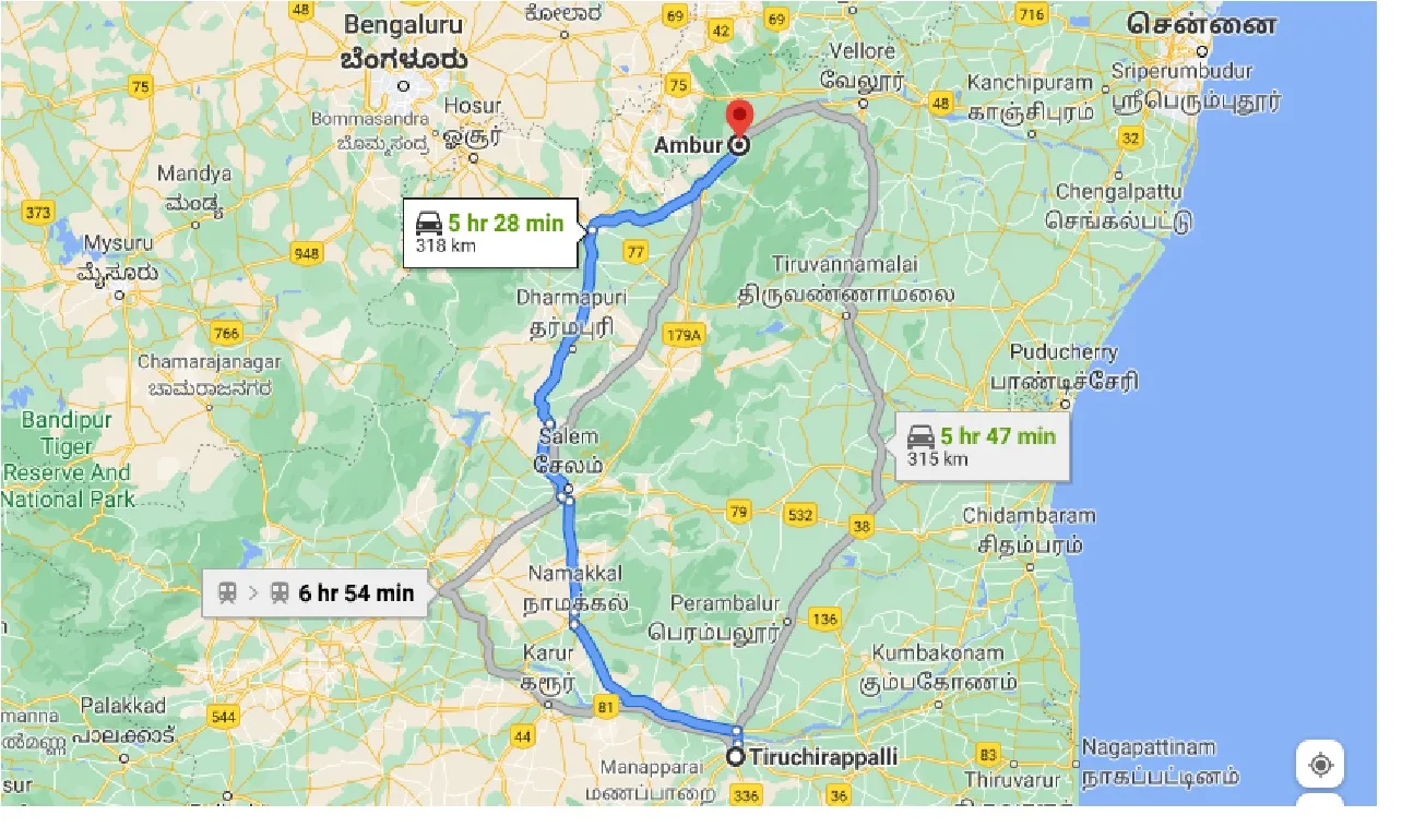 tiruchirappalli-to-ambur-taxi
