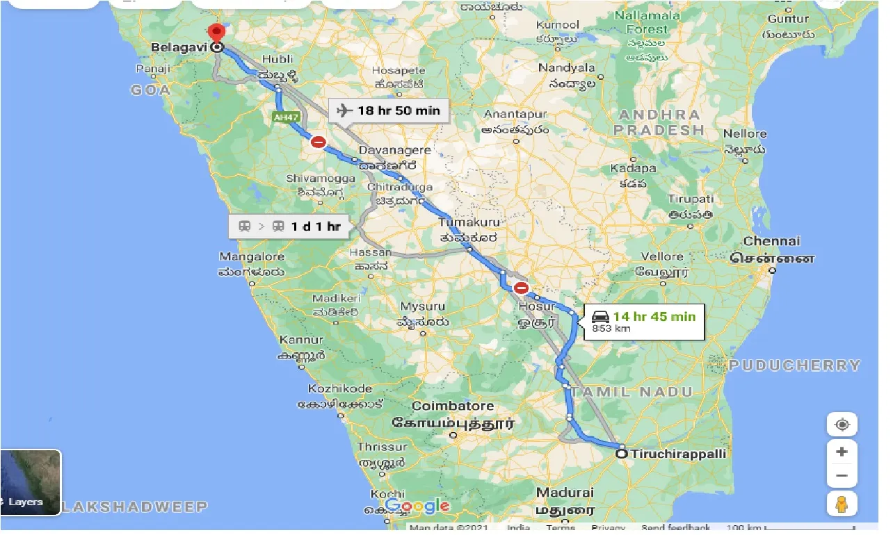 tiruchirappalli-to-belgaum-taxi