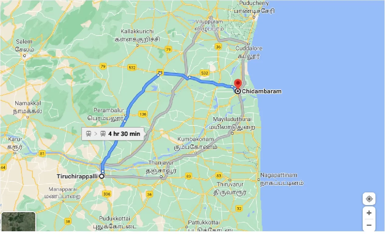 tiruchirappalli-to-chidambaram-one-way