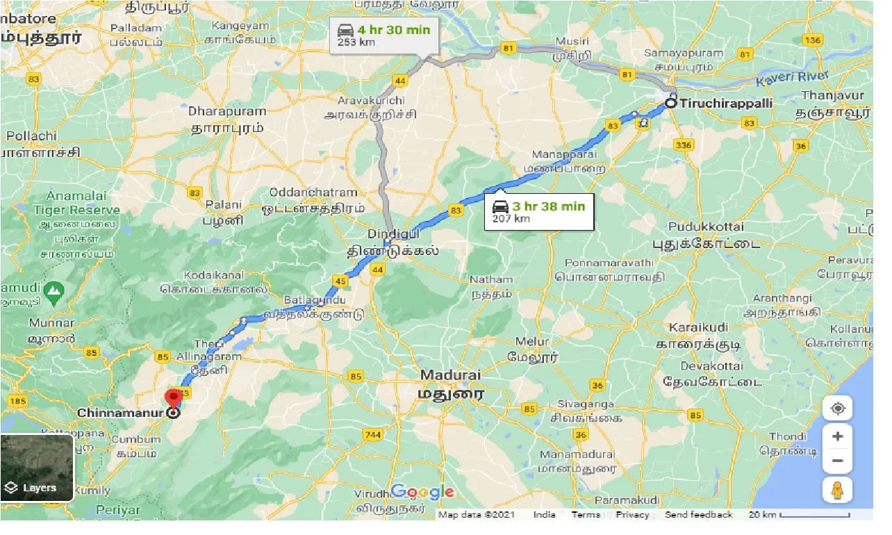 tiruchirappalli-to-chinnamanur-one-way