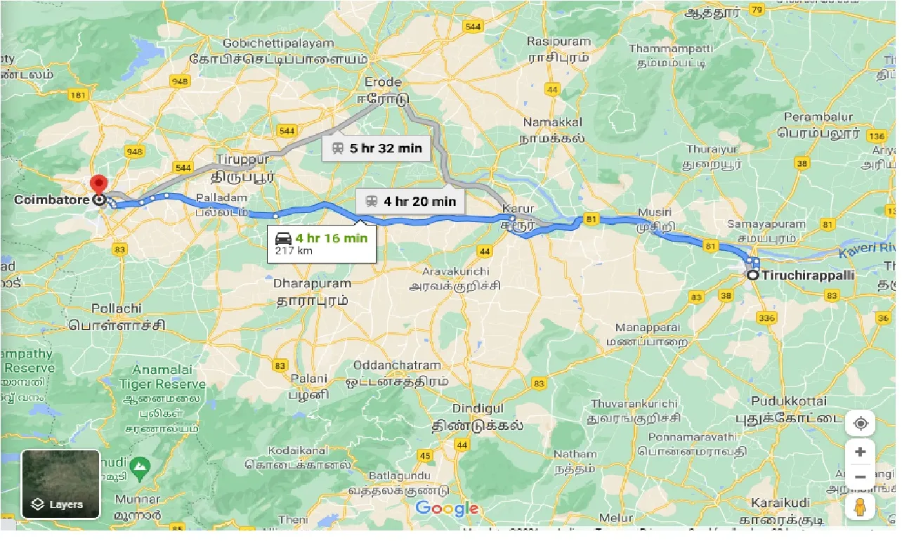 tiruchirappalli-to-coimbatore-one-way
