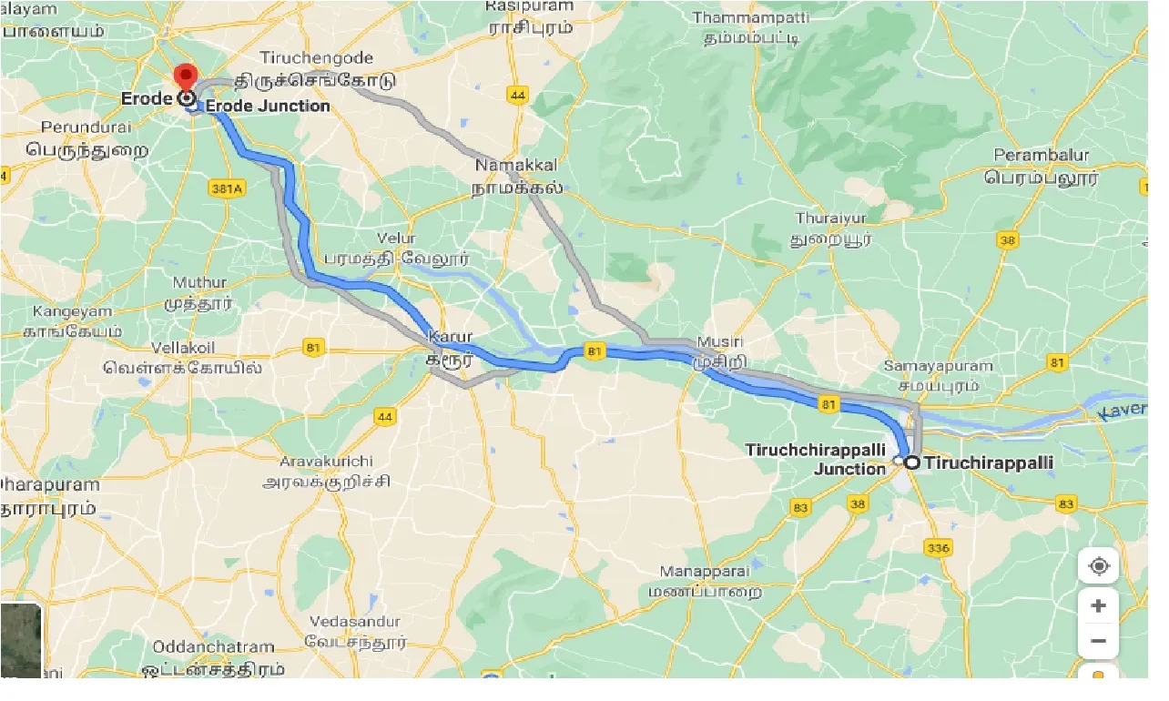 tiruchirappalli-to-erode-one-way