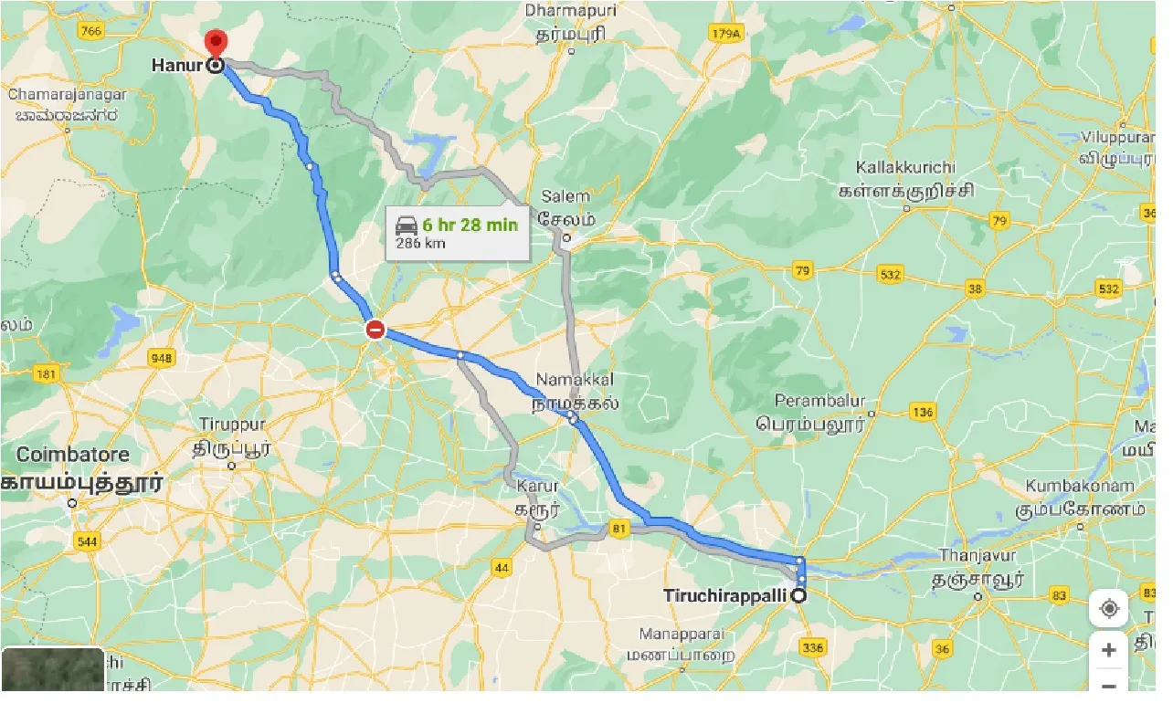tiruchirappalli-to-hanur-one-way