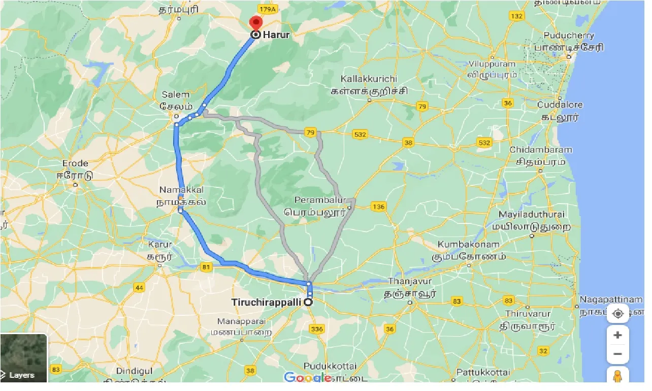 tiruchirappalli-to-harur-taxi