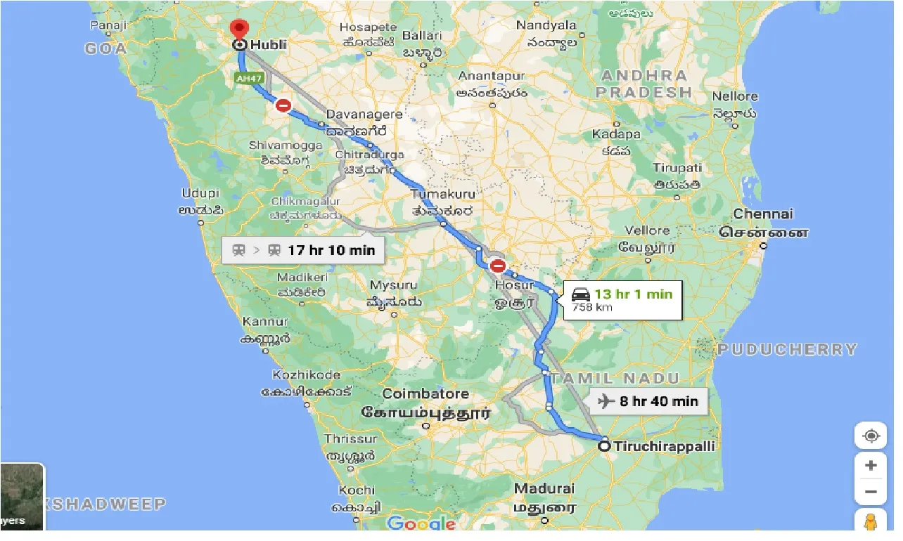 tiruchirappalli-to-hubli-one-way