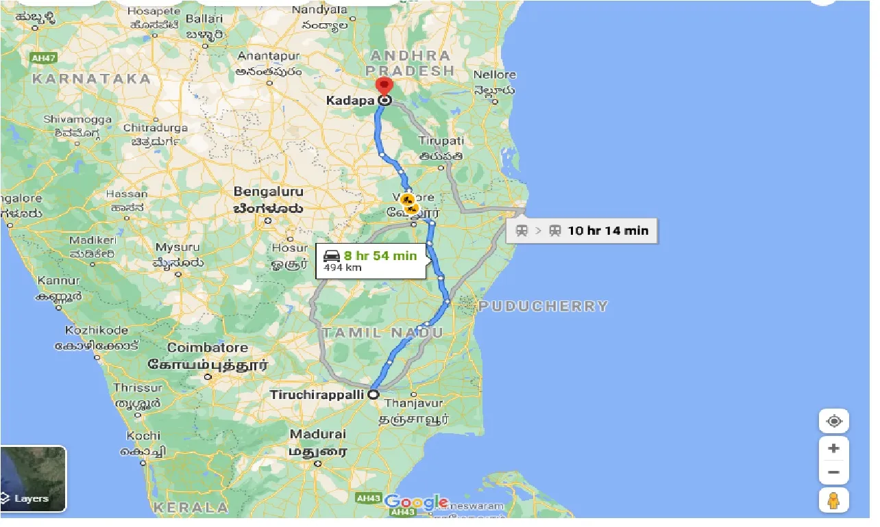 tiruchirappalli-to-kadapa-taxi
