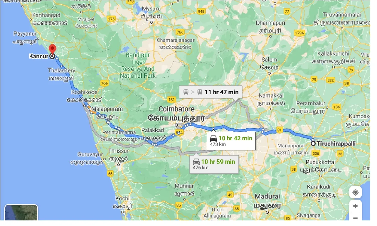 tiruchirappalli-to-kannur-taxi