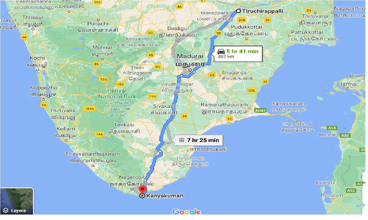 tiruchirappalli-to-kanyakumari-one-way