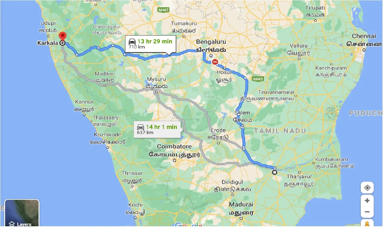 tiruchirappalli-to-karkala-one-way