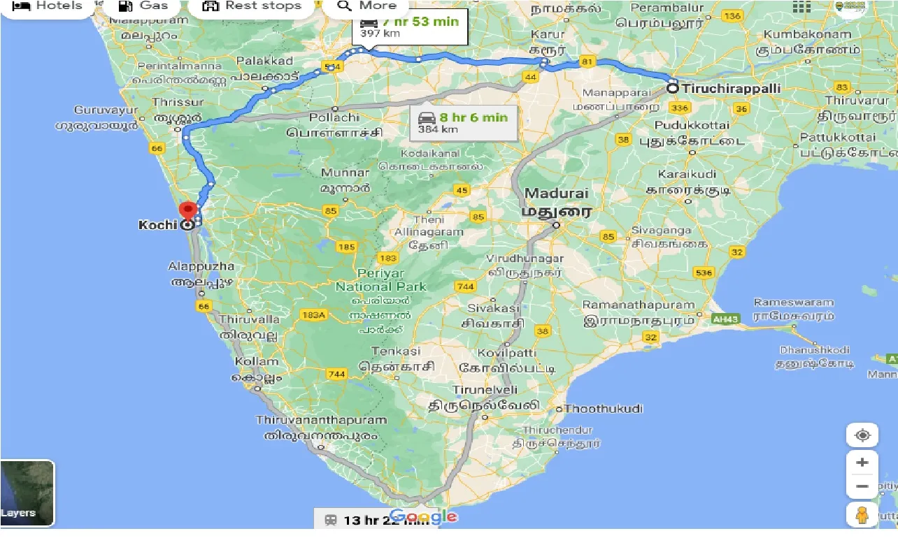 tiruchirappalli-to-kochi-taxi