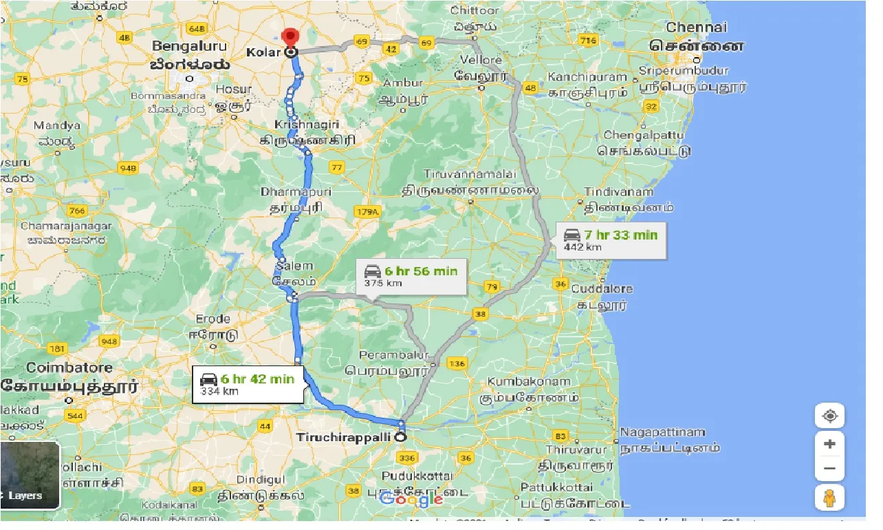 tiruchirappalli-to-kolar-one-way