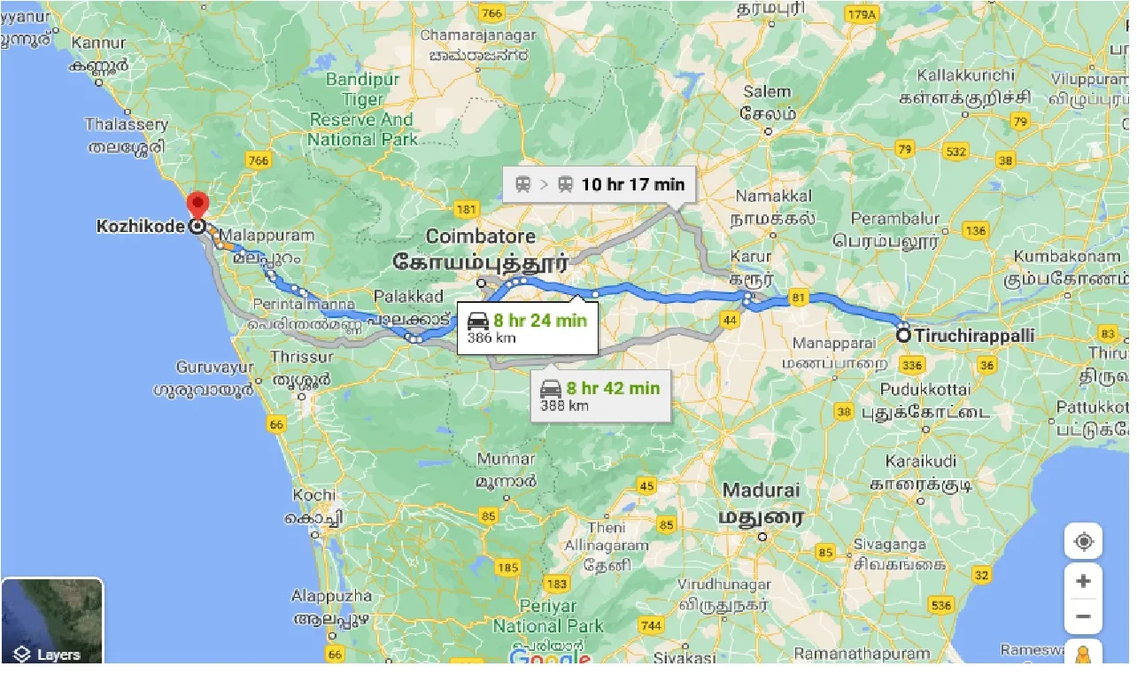 tiruchirappalli-to-kozhikode-taxi