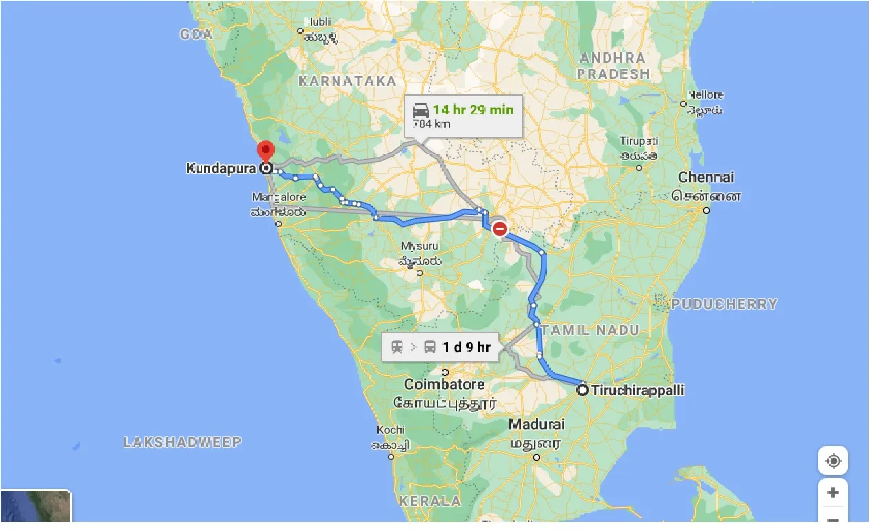 tiruchirappalli-to-kundapura-one-way