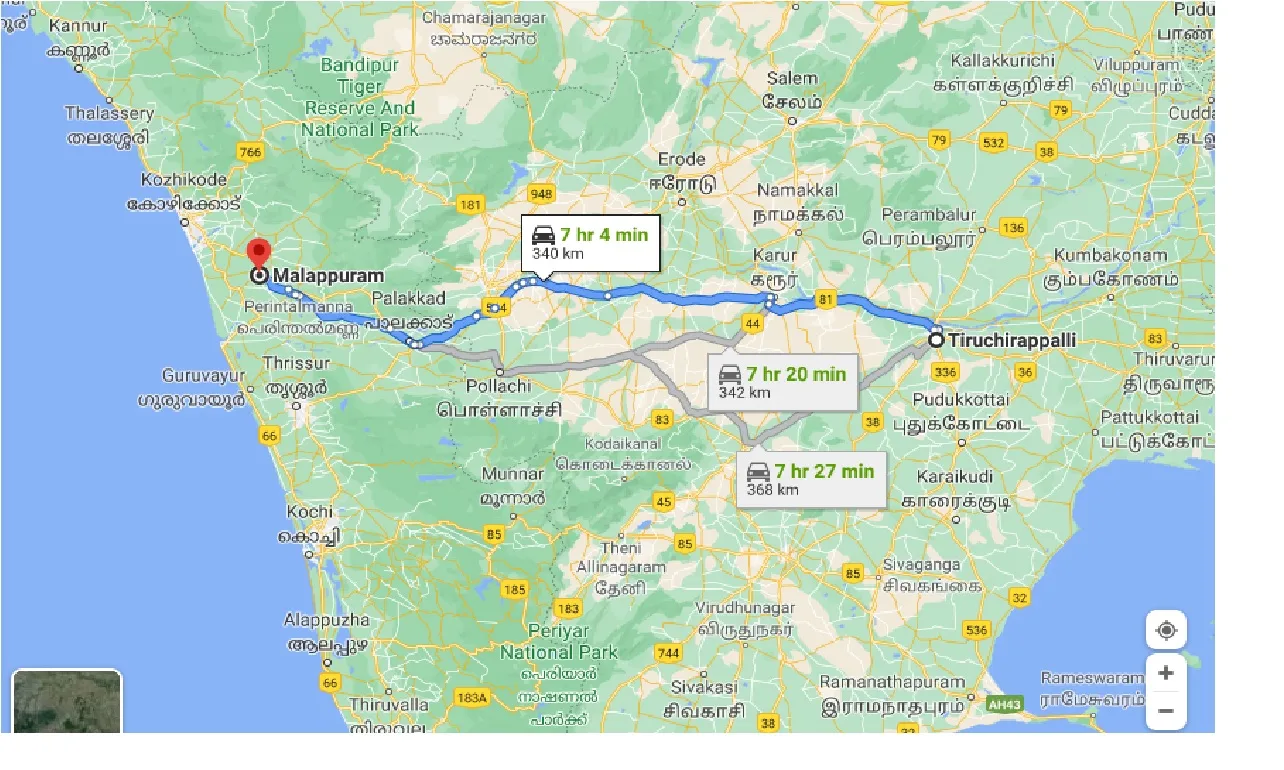 tiruchirappalli-to-malappuram-taxi