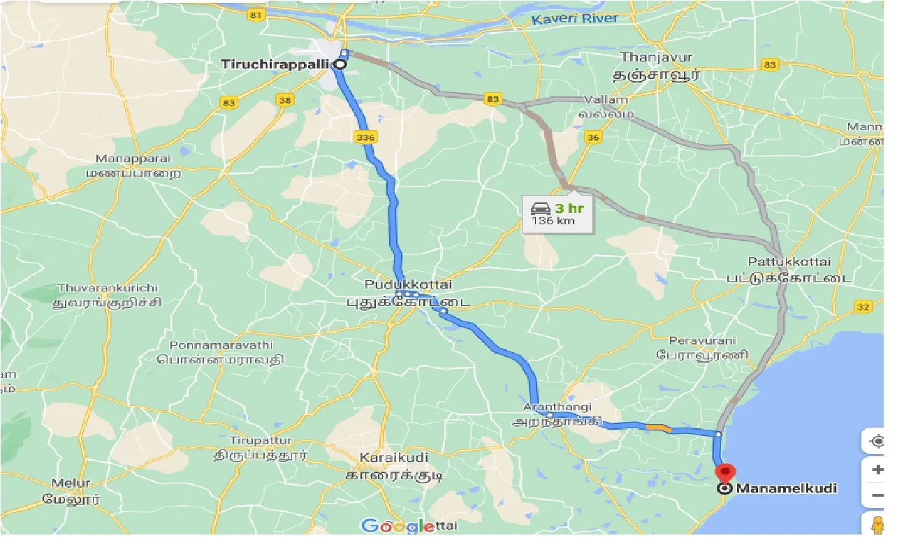 tiruchirappalli-to-manamelkudi-taxi