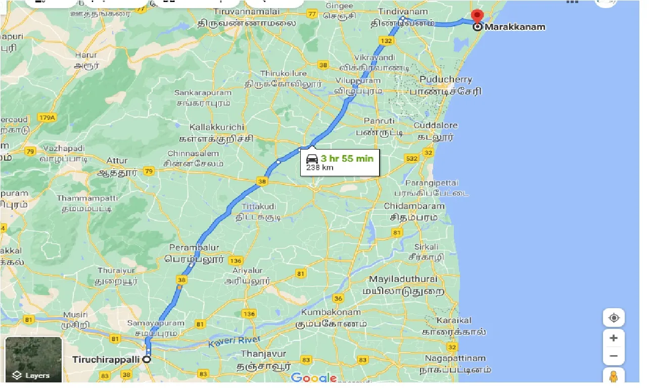 tiruchirappalli-to-marakkanam-one-way