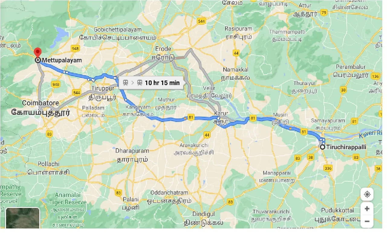 tiruchirappalli-to-mettupalayam-one-way