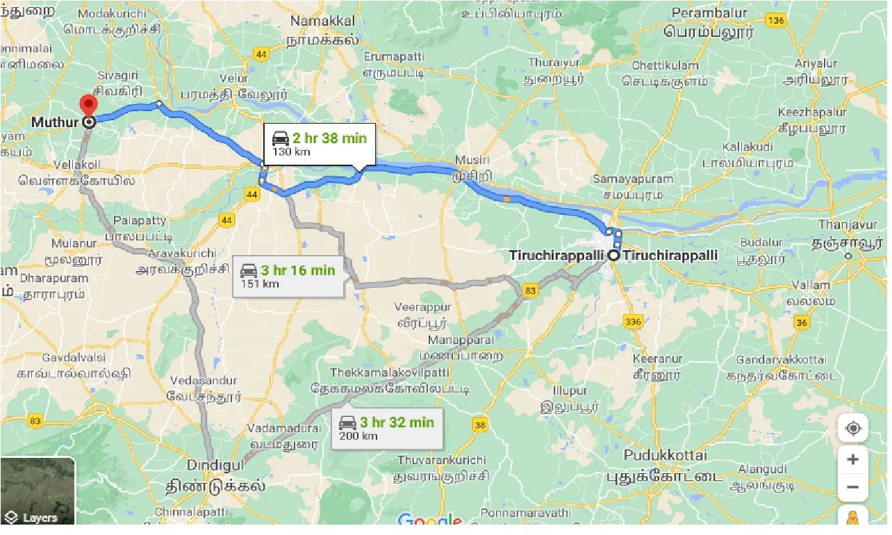 tiruchirappalli-to-muthur-one-way