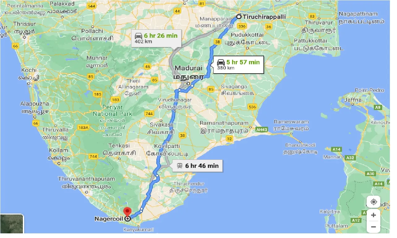 tiruchirappalli-to-nagercoil-one-way