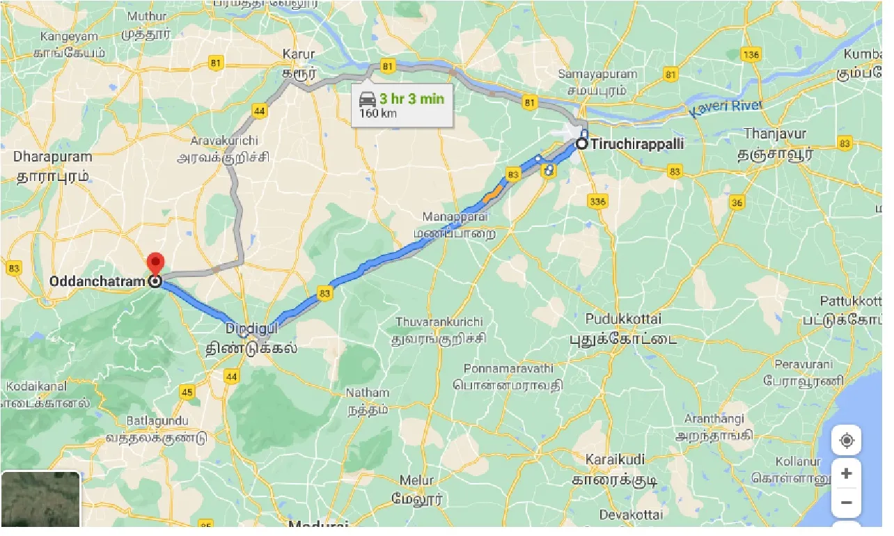 tiruchirappalli-to-oddanchatram-taxi