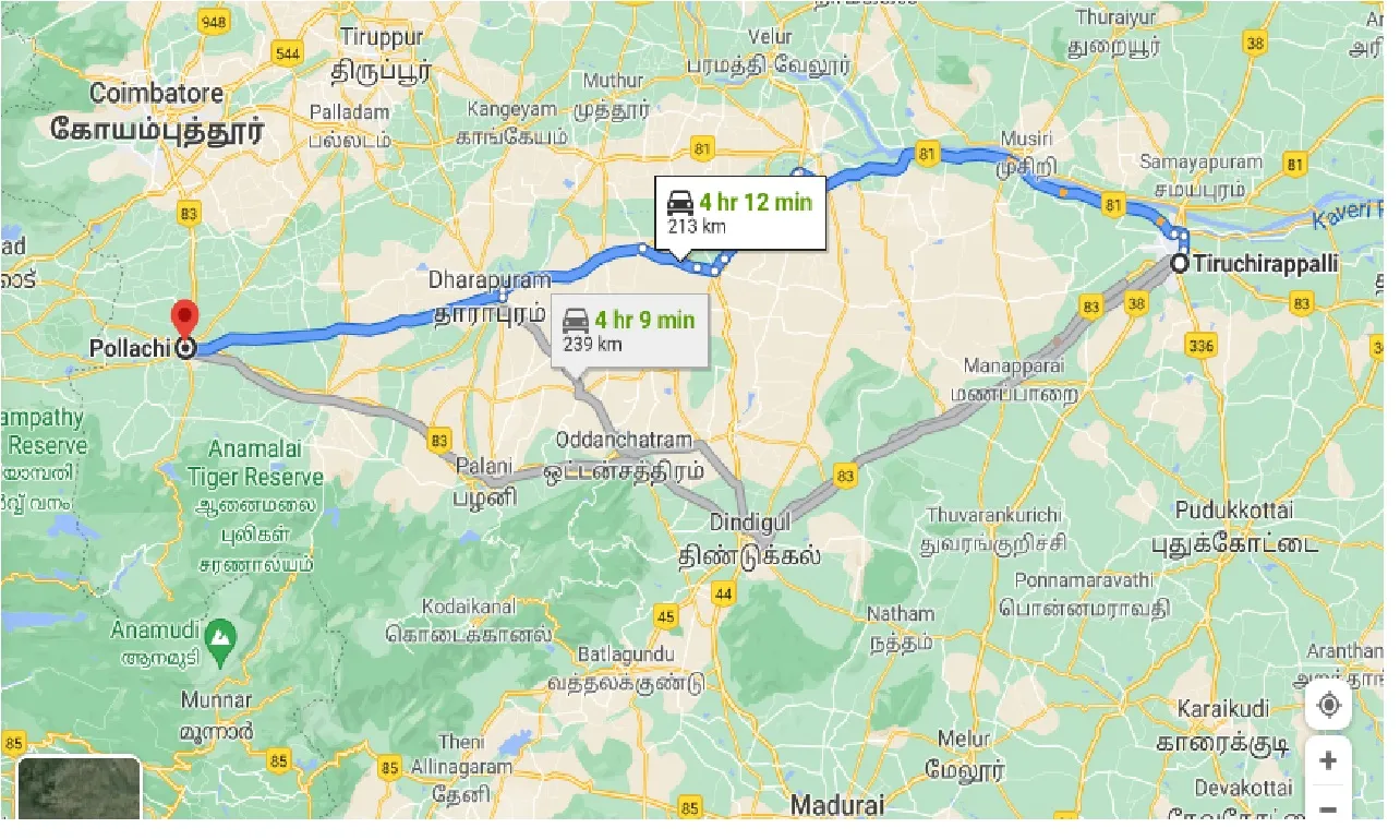 tiruchirappalli-to-pollachi-taxi