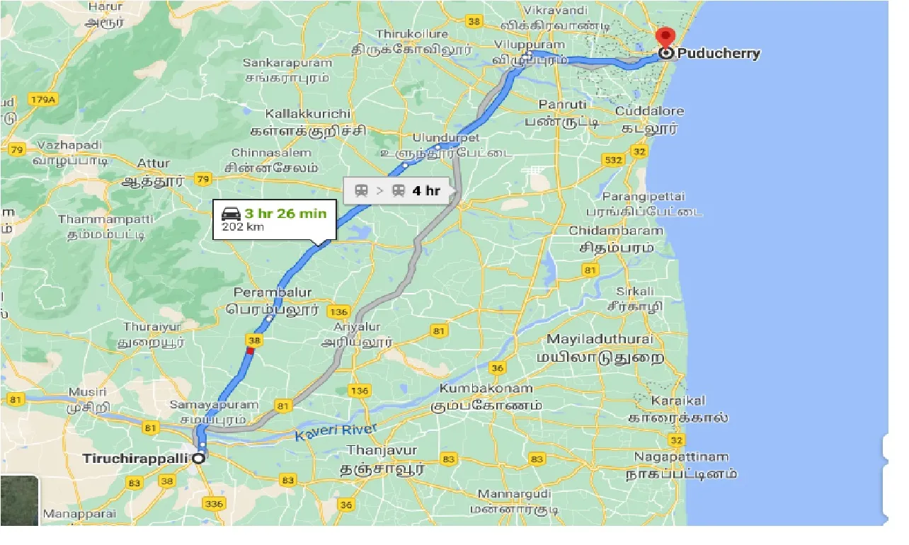 tiruchirappalli-to-puducherry-taxi