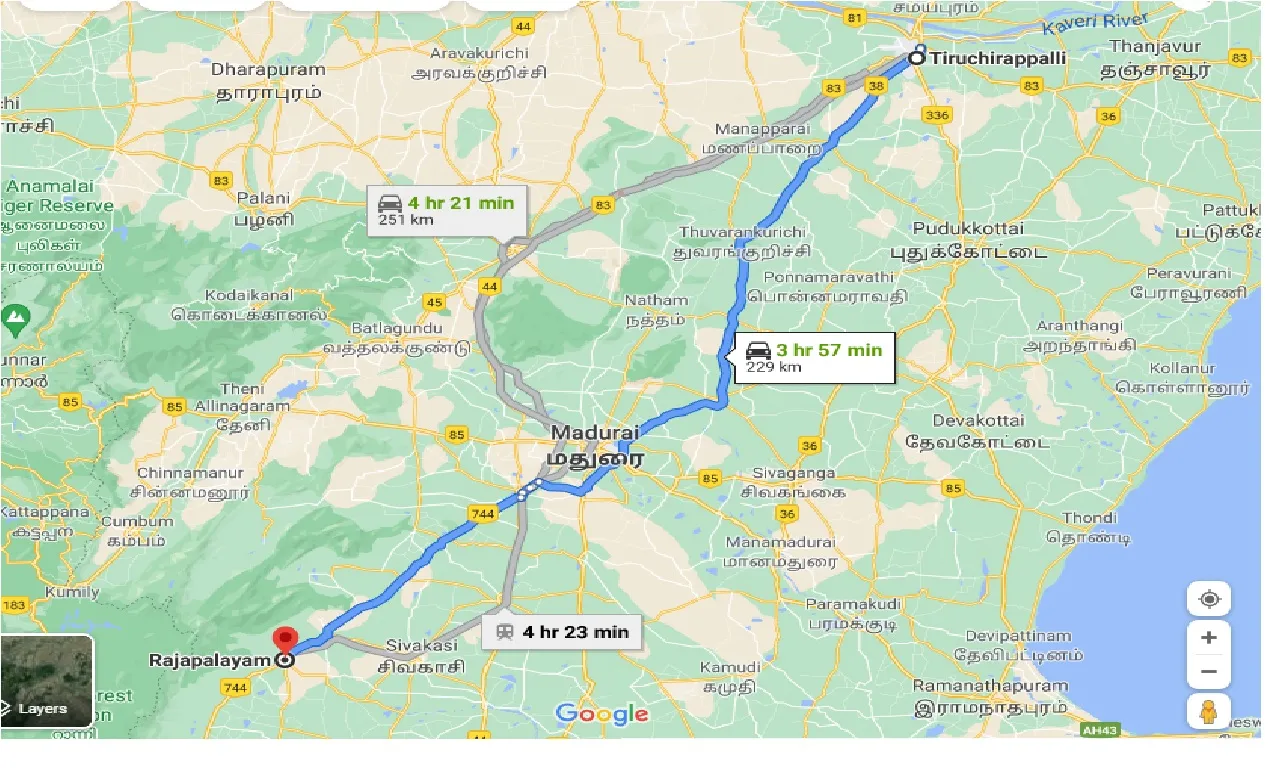 tiruchirappalli-to-rajapalayam-one-way