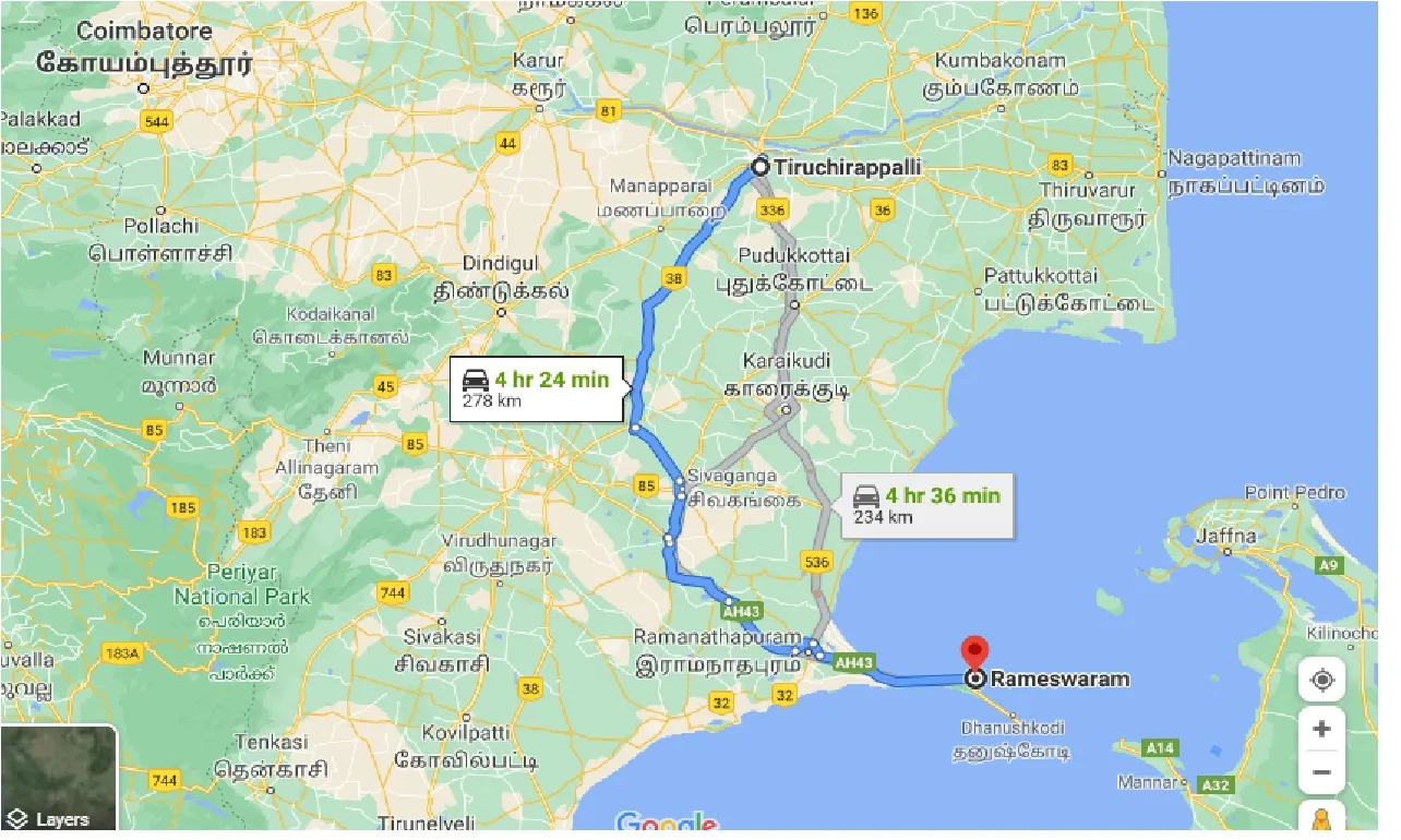 tiruchirappalli-to-rameshwaram-one-way