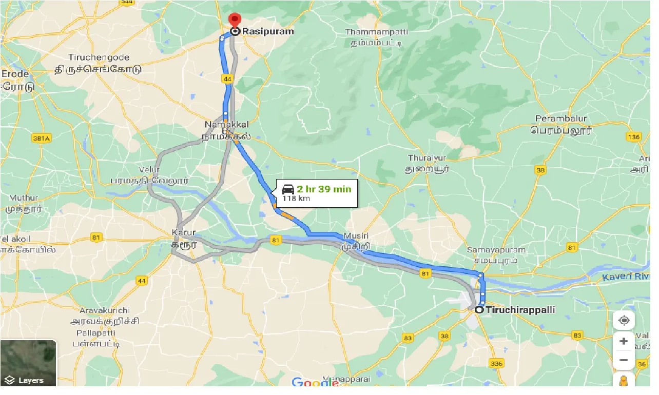 tiruchirappalli-to-rasipuram-taxi