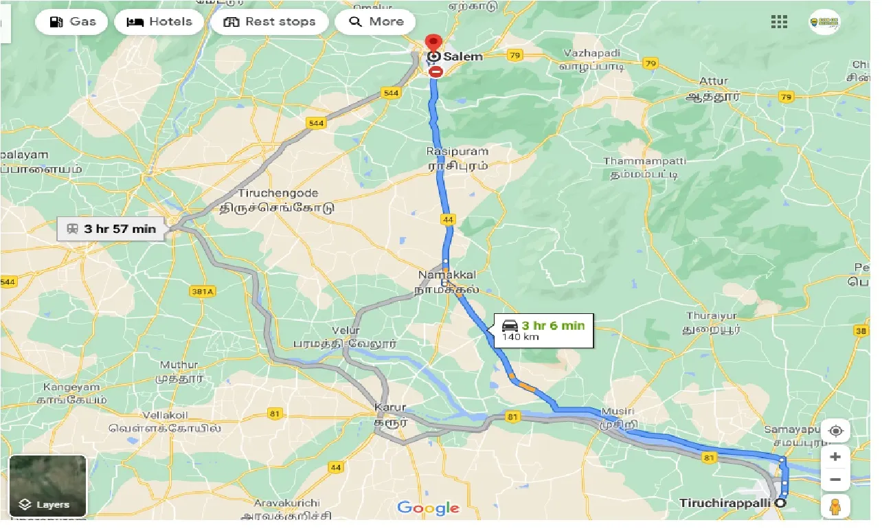 tiruchirappalli-to-salem-one-way