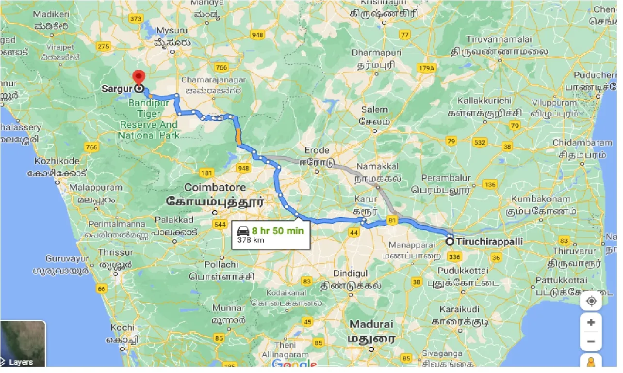 tiruchirappalli-to-sargur-one-way