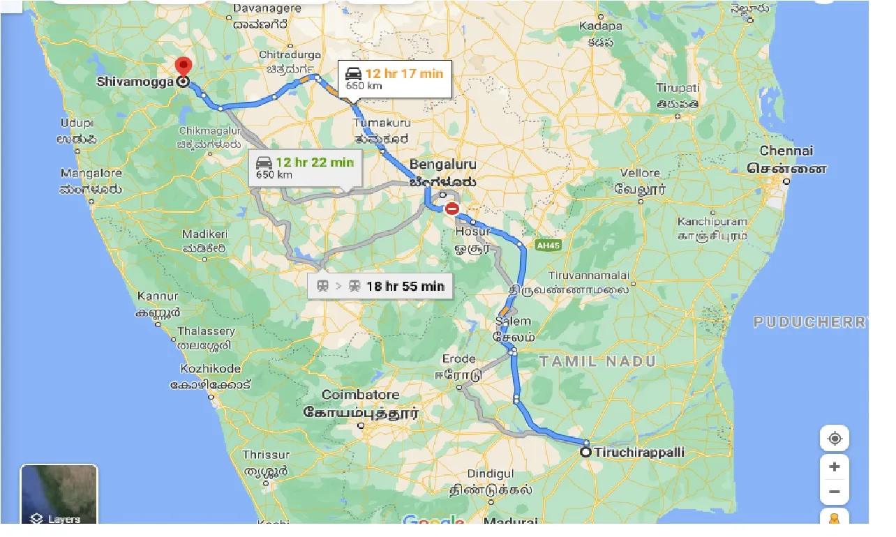tiruchirappalli-to-shivamogga-taxi