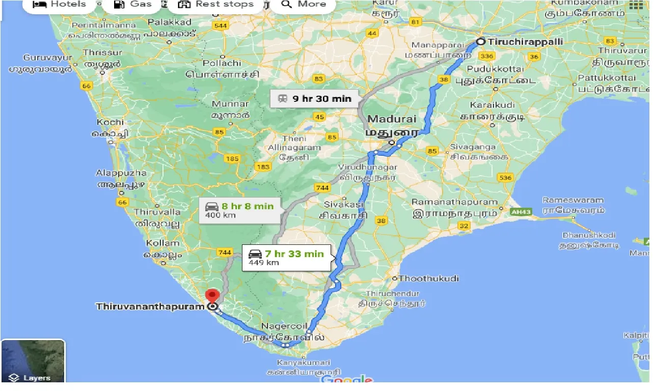 tiruchirappalli-to-thiruvananthapuram-taxi