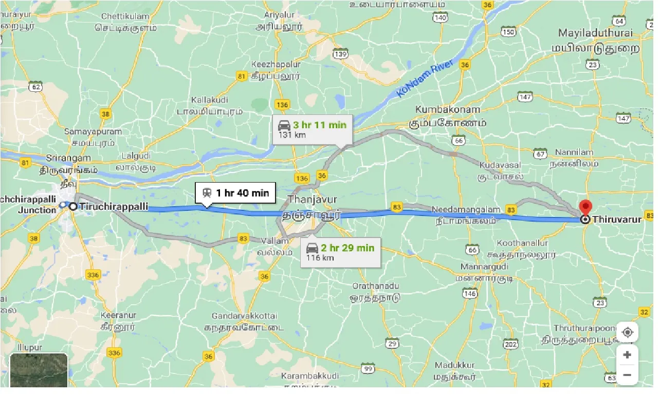 tiruchirappalli-to-thiruvarur-one-way